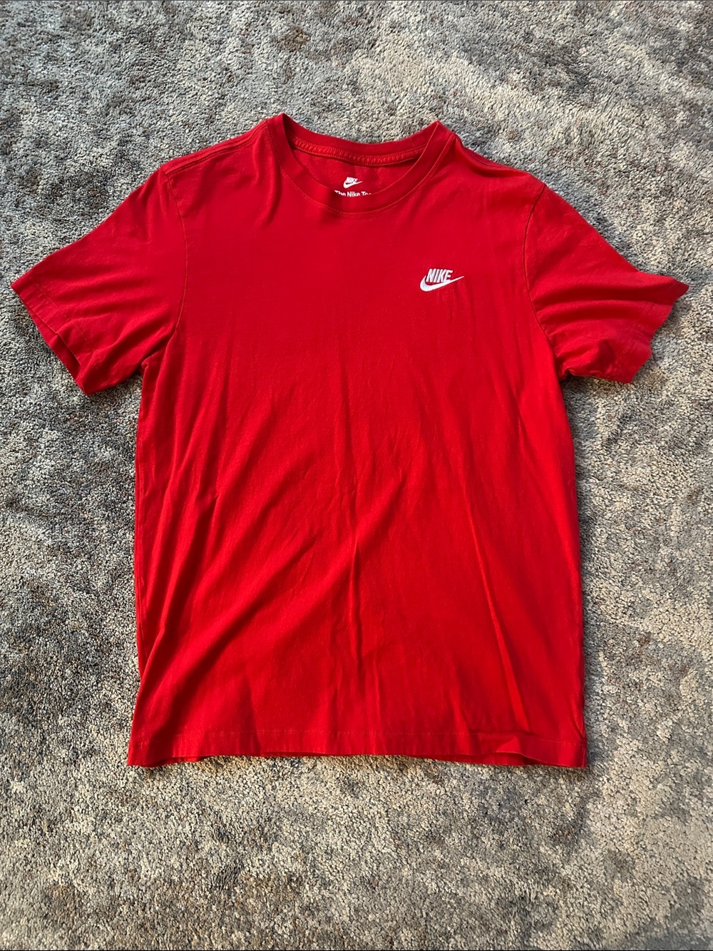 Nike Red Short-Sleeve Chest Swoosh Tee